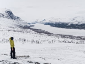 kungsleden hiver lac langas