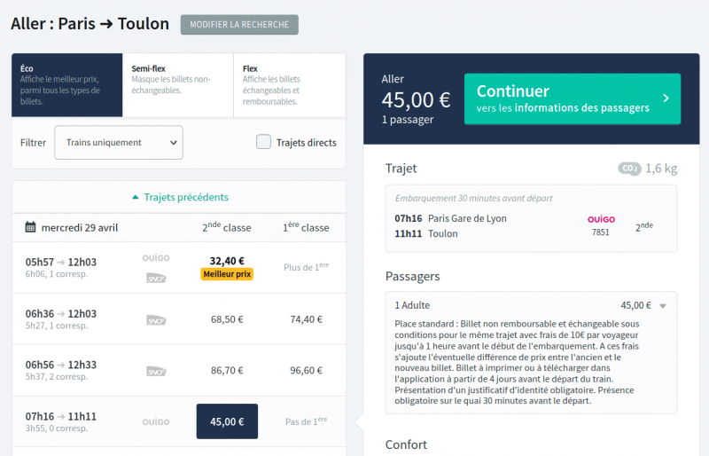 voyager sans avion train toulon