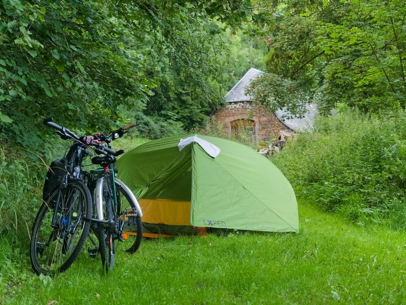 bivouac tour du massif central à vélo bivouac