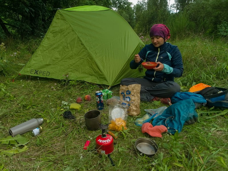 tour du massif central à vélo campement