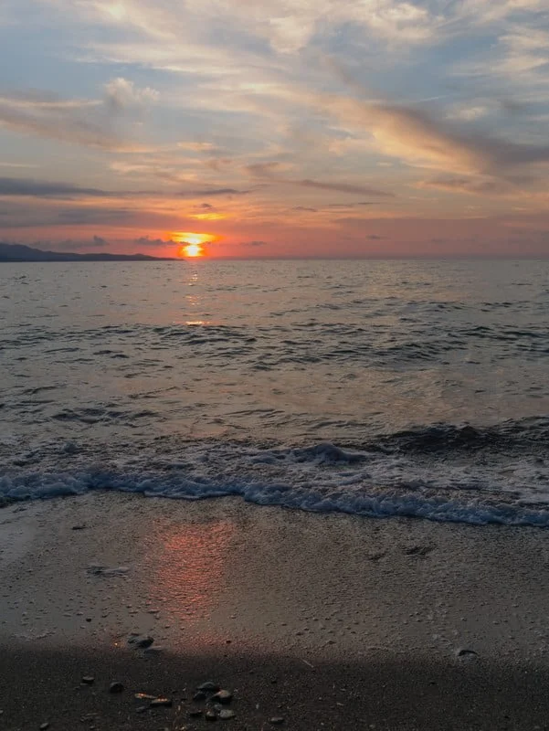coucher soleil plage tour de corse à vélo coucher soleil plage