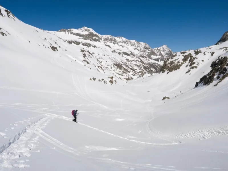 descente lac ambin randonnée raquettes haute maurienne descente-lac-ambin
